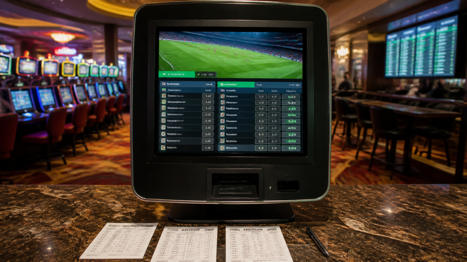 I criteri da valutare prima di aprire un conto: siti scommesse non aams Schermo con quote sportive e schedine in un contesto di scommesse